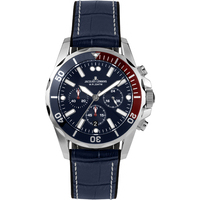 orologio crono jacques lemans in acciaio e pelle