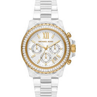 orologio crono michael kors in acciaio trasparente