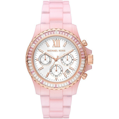 Orologio crono Michael Kors in acetato rosa 