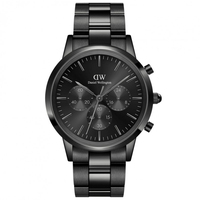 orologio cronografo black daniel wellington iconic