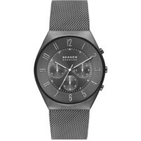 Skagen Melbye orologio per uomo, movimento al quarzo con cinturino in acciaio inossiperbile o in pelle