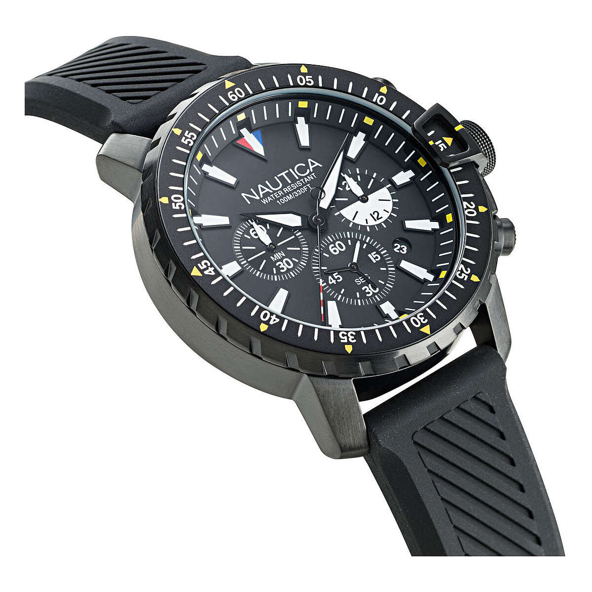 Scatola Porta Orologi Nautica Originale Con Cuscino E Manuale, Colore Blu Navy