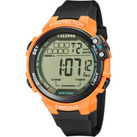 orologio digitale calypso in plastica arancione 