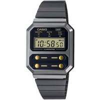 orologio digitale casio vintage in acciaio black