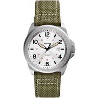 orologio fossil in acciaio e nylon verde chiaro