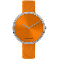 orologio jacques lemans in acciaio e pelle arancio