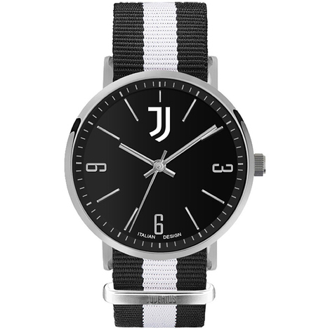 LOWELL Orologio Unisex Juventus - Cassa 39 Mm In Acciaio - Cinturino Nylon Regolabile - Waterproof 3 ATM
