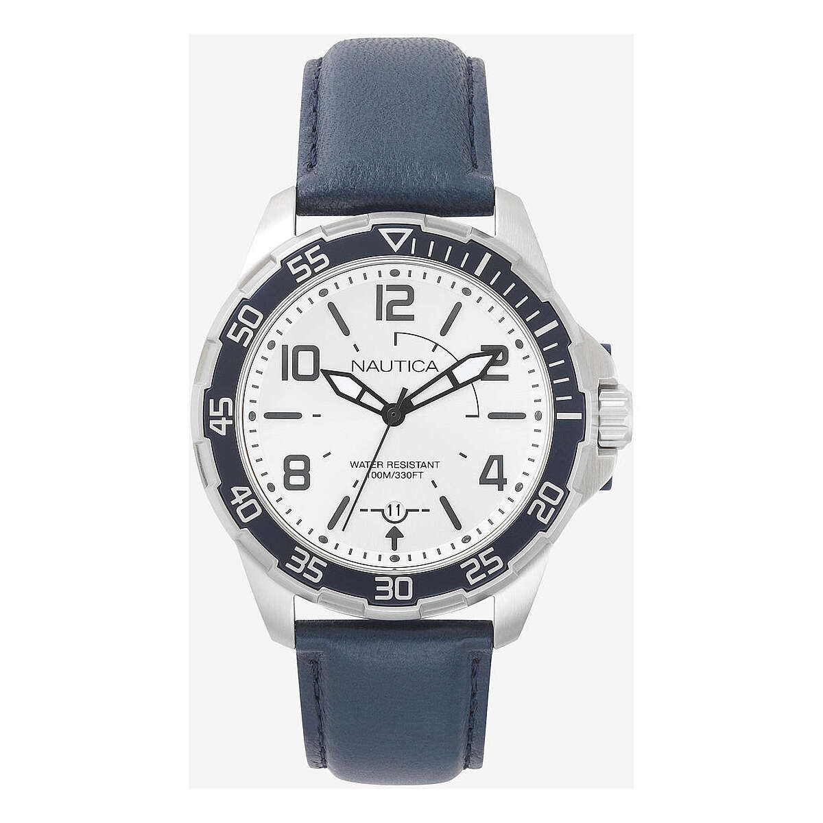 Nautica Freeboard Orologio Uomo NAPFRF030 - Quarzo, Cassa 44mm, Quadrante Blu, Cinturino Acciaio