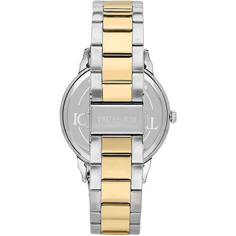 Orologio crono Trussardi in acciaio silver e blu R2453154003