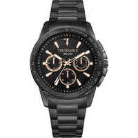 orologio trussardi cronografo in acciaio nero