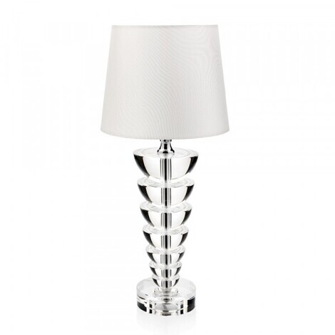 LAMPADA IN CRISTALLO CON CAPPA IN TESSUTO