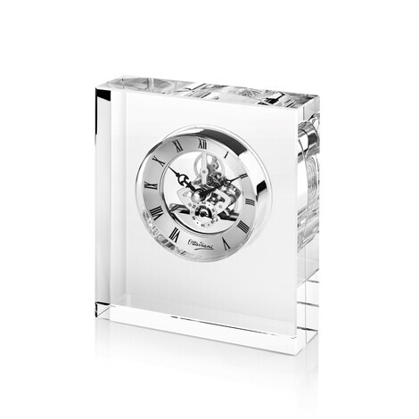 Orologio in cristallo con movimento a vista