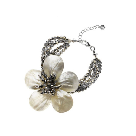 ***BRACCIALE CON CRISTALLI E MADREPERLA