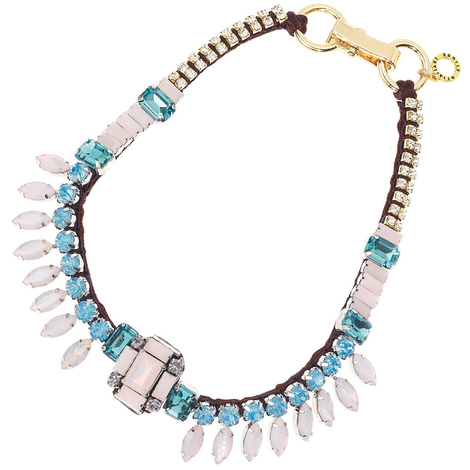 Collana Ottaviani con cristalli, strass e perline