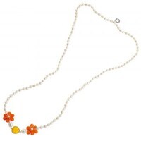 +collana con perle e citrini