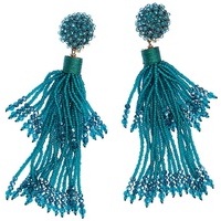 orecchini con cristalli e perline