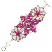 bracciale con cristalli,perle e  perline