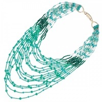 collana con cristalli e perline