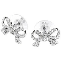 orecchini con perle di vetro e strass