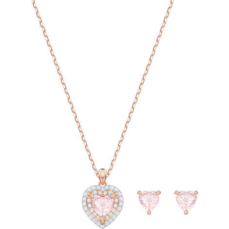 Parure Orecchini E Collana Da Donna Di Swarovski Con Cuore