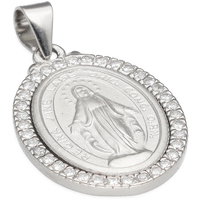 pendente ovale sacro in argento 925