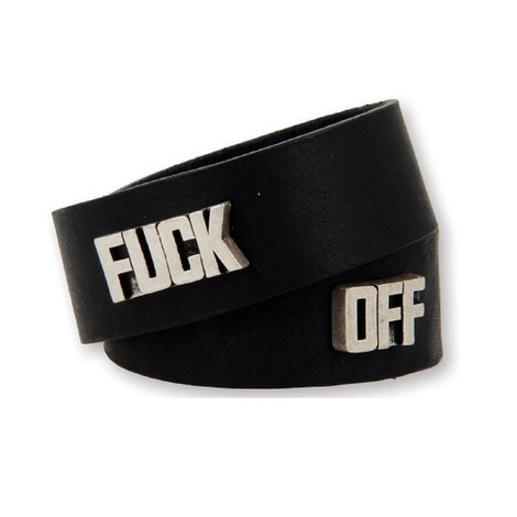 Bracciale nero in pelle doppio giro