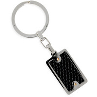portachiavi da uomo rettangolare in acciaio 
