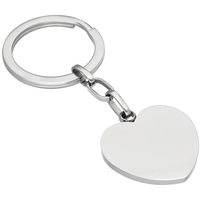 portachiavi in acciaio a forma di cuore