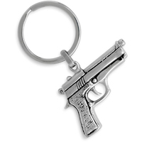 portachiavi in acciaio a forma di pistola sognami