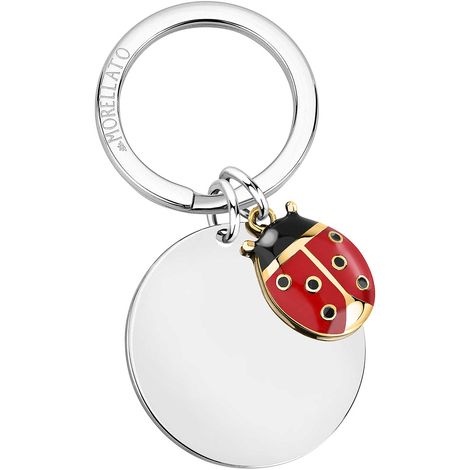 Portachiavi in acciaio con coccinella Morellato 