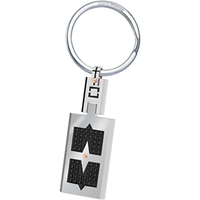 portachiavi rossoamante in acciaio pvd e pietre