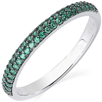 anello amen in argento e zirconi