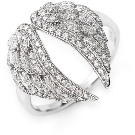 Anello in AG925 con ali e cristalli mis. 12