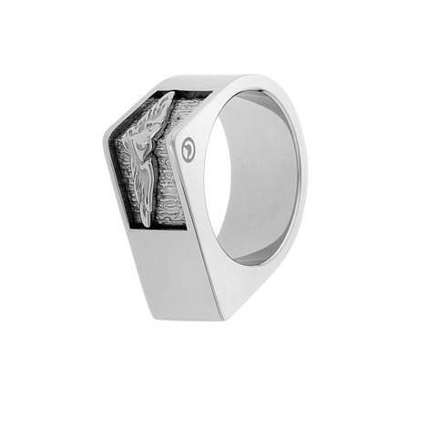 Anello uomo con rappresentazione aquila