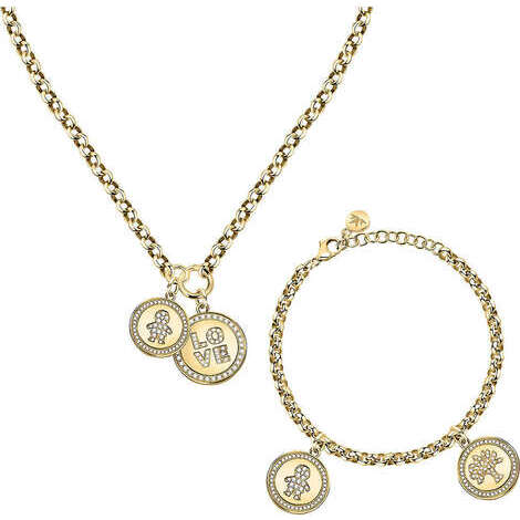 Set collana e bracciale Morellato in acciaio gold