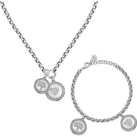Set collana e bracciale Morellato in acciaio gold