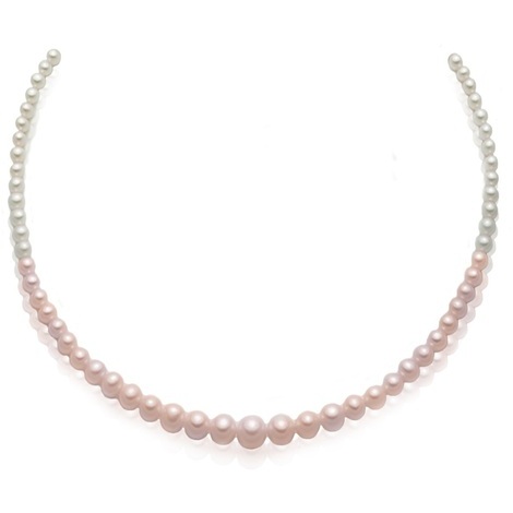 Girocollo in oro 18kt e perle multicolor diam9-8,5