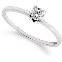 solitario in oro 9 kt con diamante labgrown 0.20