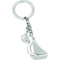 keyholder travel boat charm w/satined