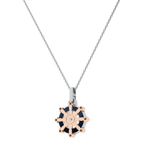collana in acciaio e f. di carb. spin.ne