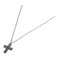 collana in acciaio e spin.neri