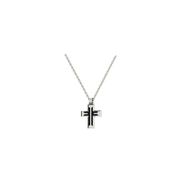 collana in acciaio e f. di carb. blu
