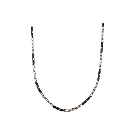 Collana in acciaio e ip nero