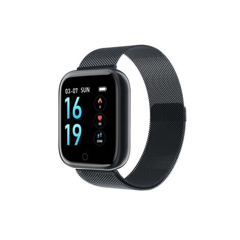 Smartwatch Smarty multifunzione maglia mesh nero