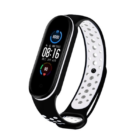 Orologio Smartwatch Smarty in silicone bianco nero SW012E9