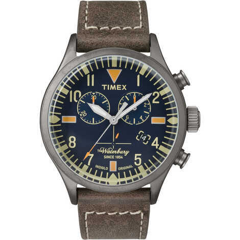 Orologio da uomo in acciaio con cint. in pelle