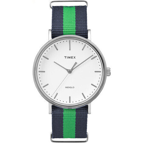 Orologio da uomo in acciaio con cint. in nylon