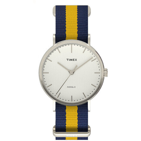 Orologio da uomo in acciaio con cinturino in nylon