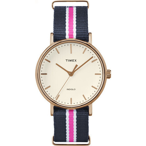 Orologio da donna in acciaio con cint. in nylon