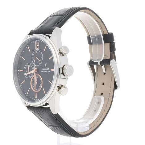 Orologio Timeless Chronograph F20286/4 Nero Cinturino in Pelle